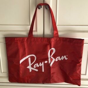 Ray- Ban Large Red Tote Bag